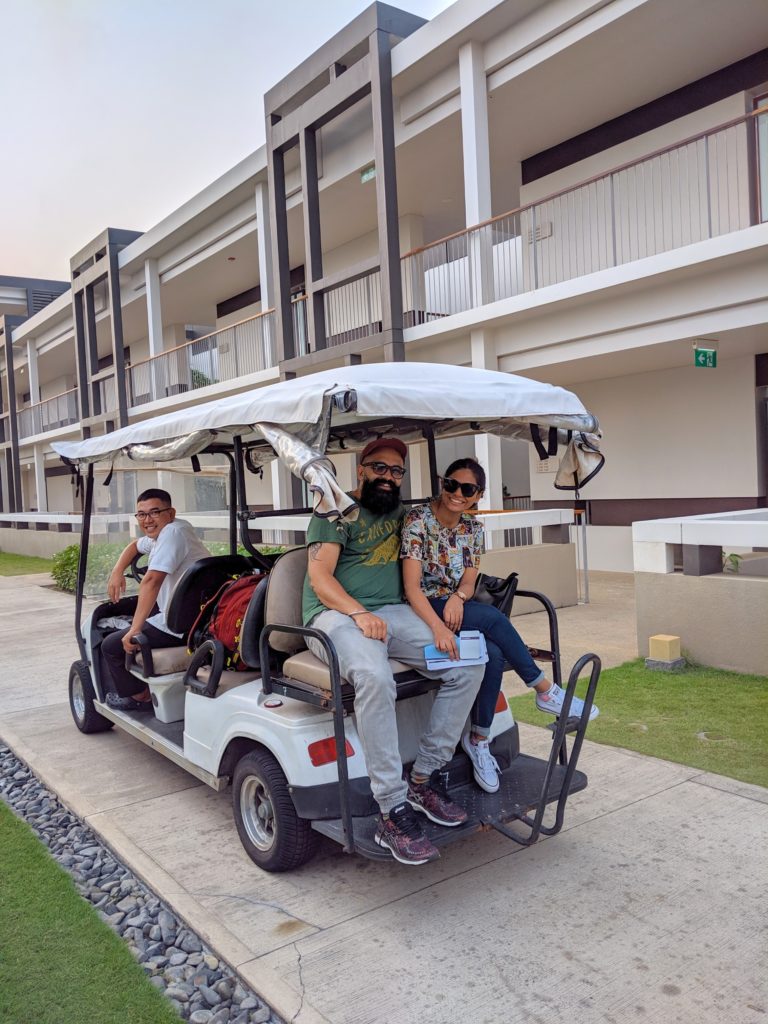 golf cart to the room